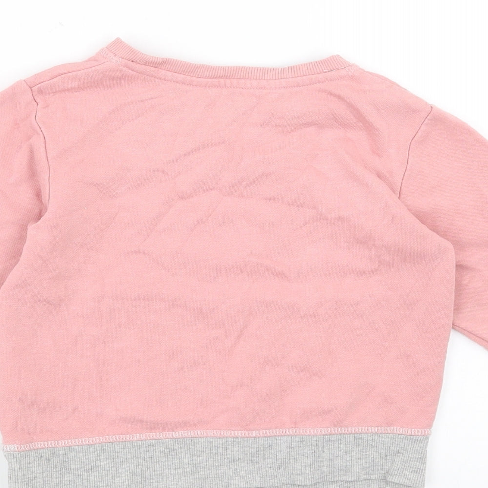 H&M Girls Pink   Pullover Sweatshirt Size 2-3 Years  - Best Sister