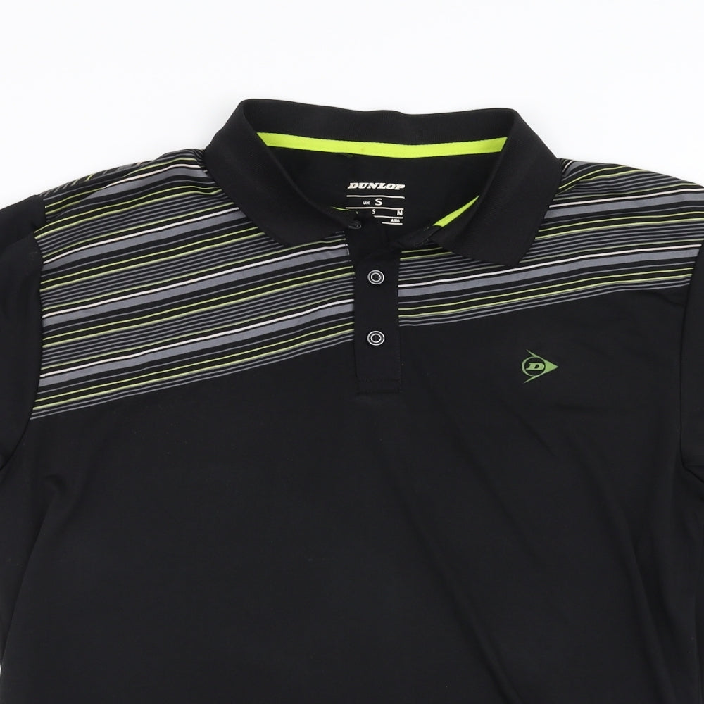 Dunlop Mens Black    Polo Size S