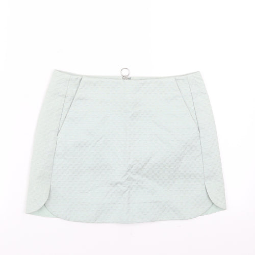 Topshop Womens Green   A-Line Skirt Size 8