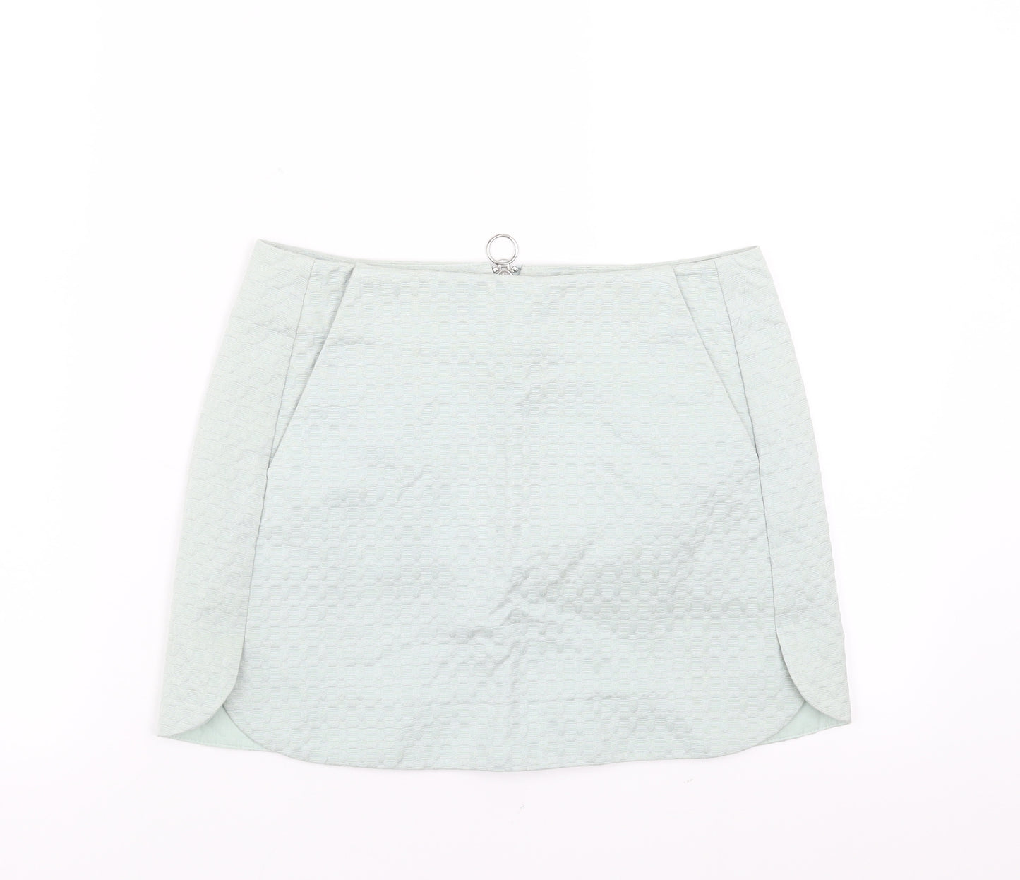 Topshop Womens Green   A-Line Skirt Size 8