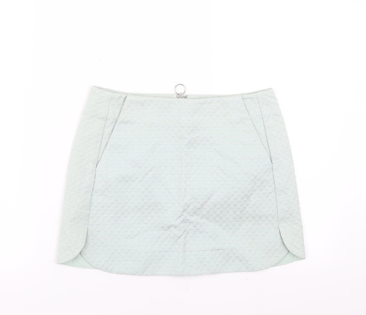 Topshop Womens Green   A-Line Skirt Size 8
