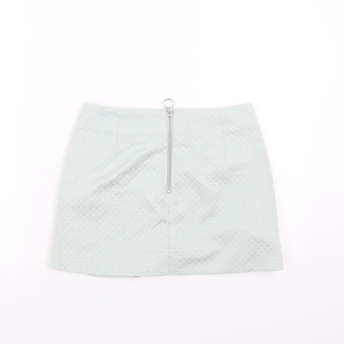 Topshop Womens Green   A-Line Skirt Size 8