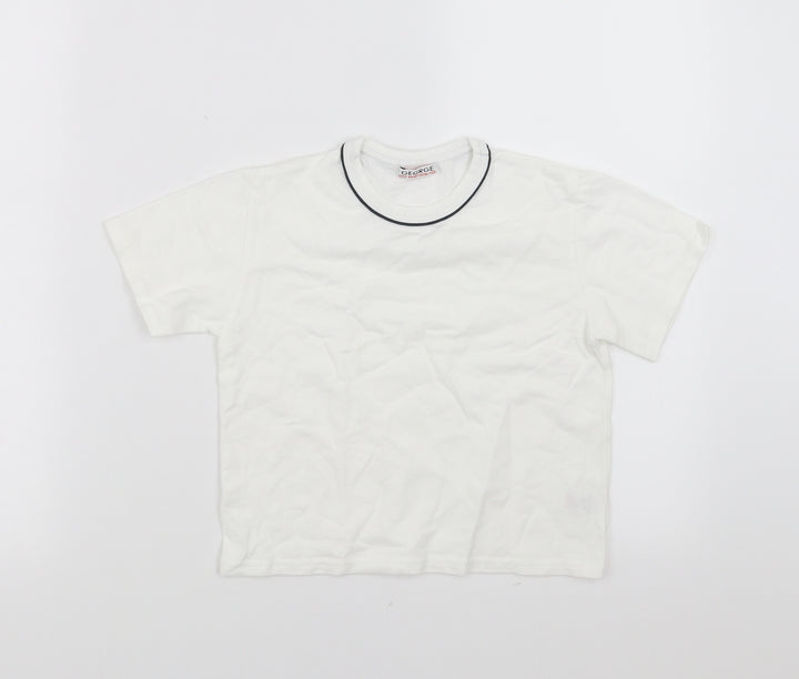 George Boys White Basic T-Shirt Size 3-4 Years