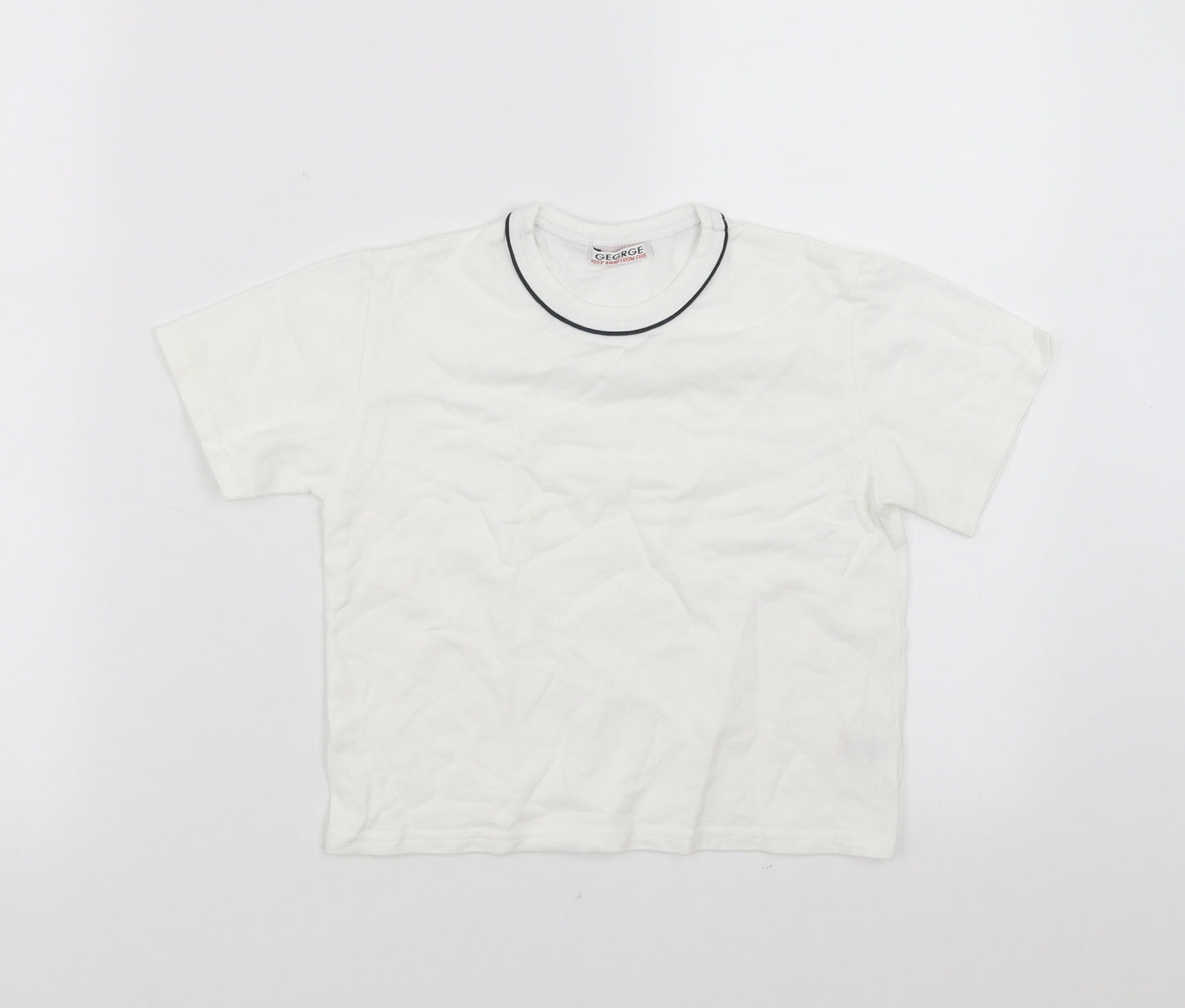 George Boys White   Basic T-Shirt Size 3-4 Years