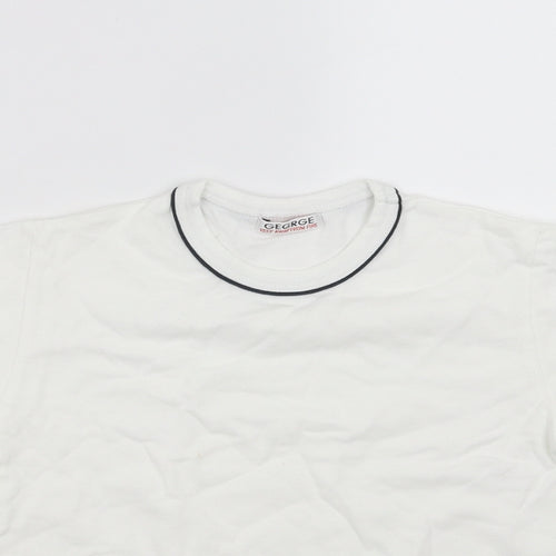 George Boys White   Basic T-Shirt Size 3-4 Years