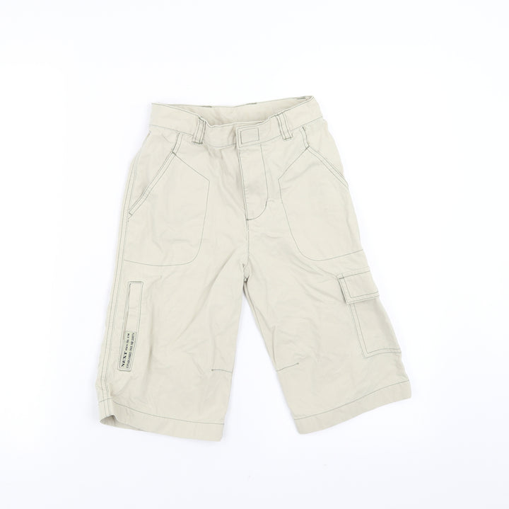 NEXT Boys Beige Cargo Trousers Size 7 Years - cropped