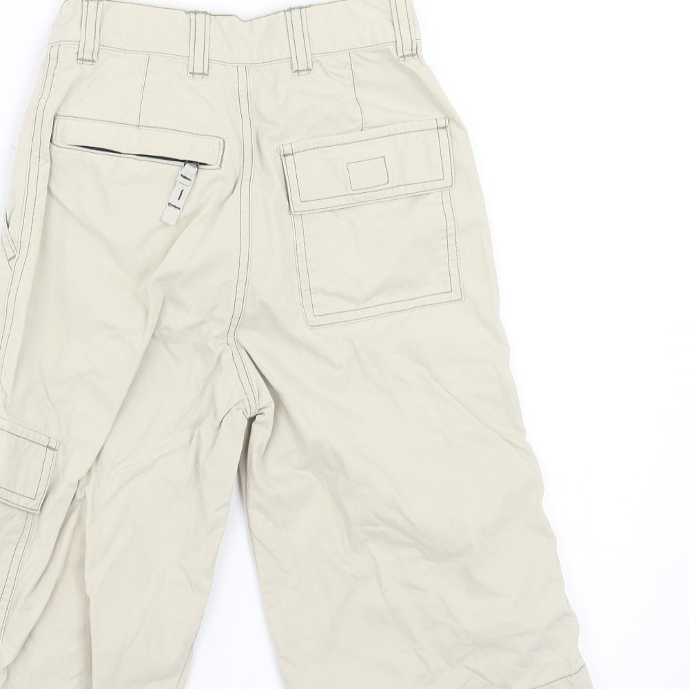 NEXT Boys Beige   Cargo Trousers Size 7 Years - cropped