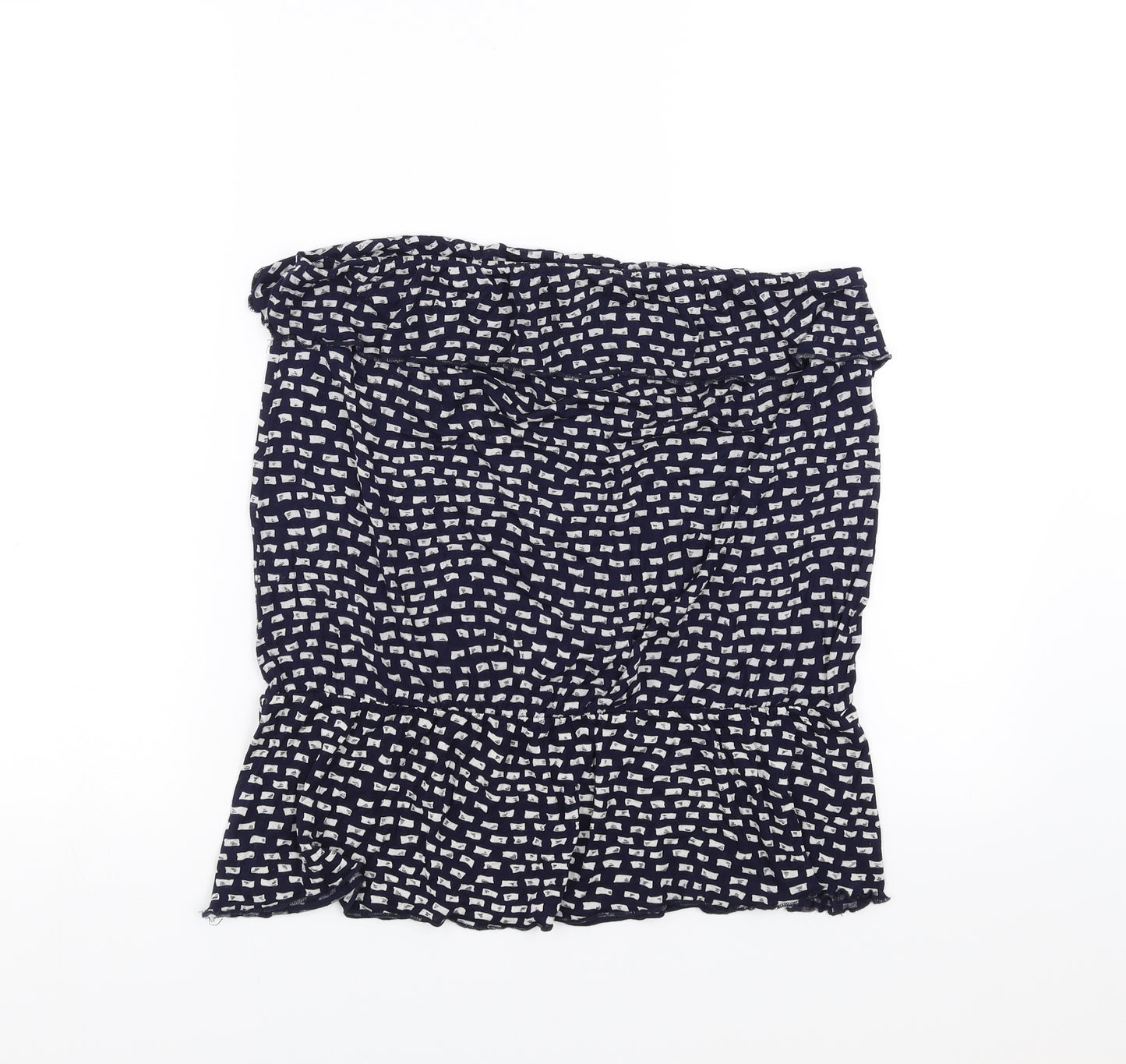 F&F Womens Blue Geometric  Basic Blouse Size 10