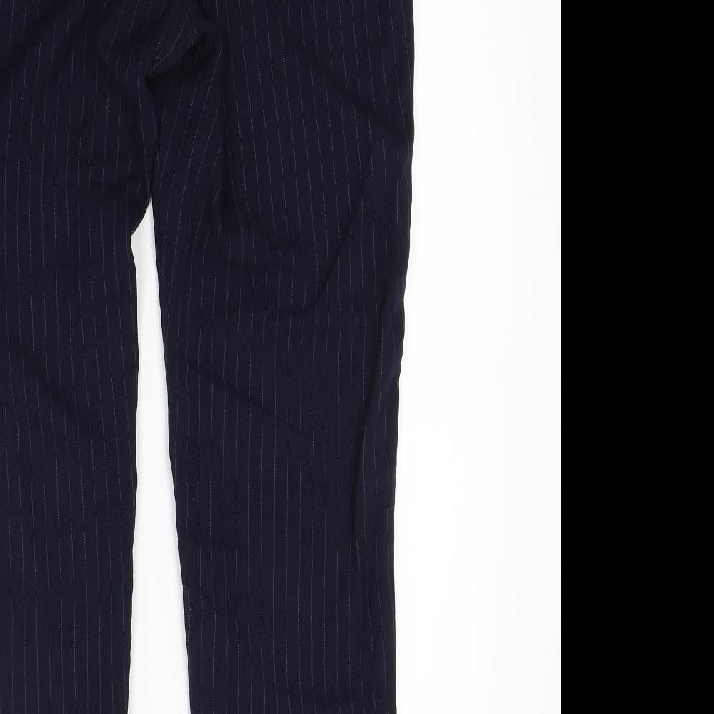 H&M Womens Blue Striped  Trousers  Size 8 L27 in