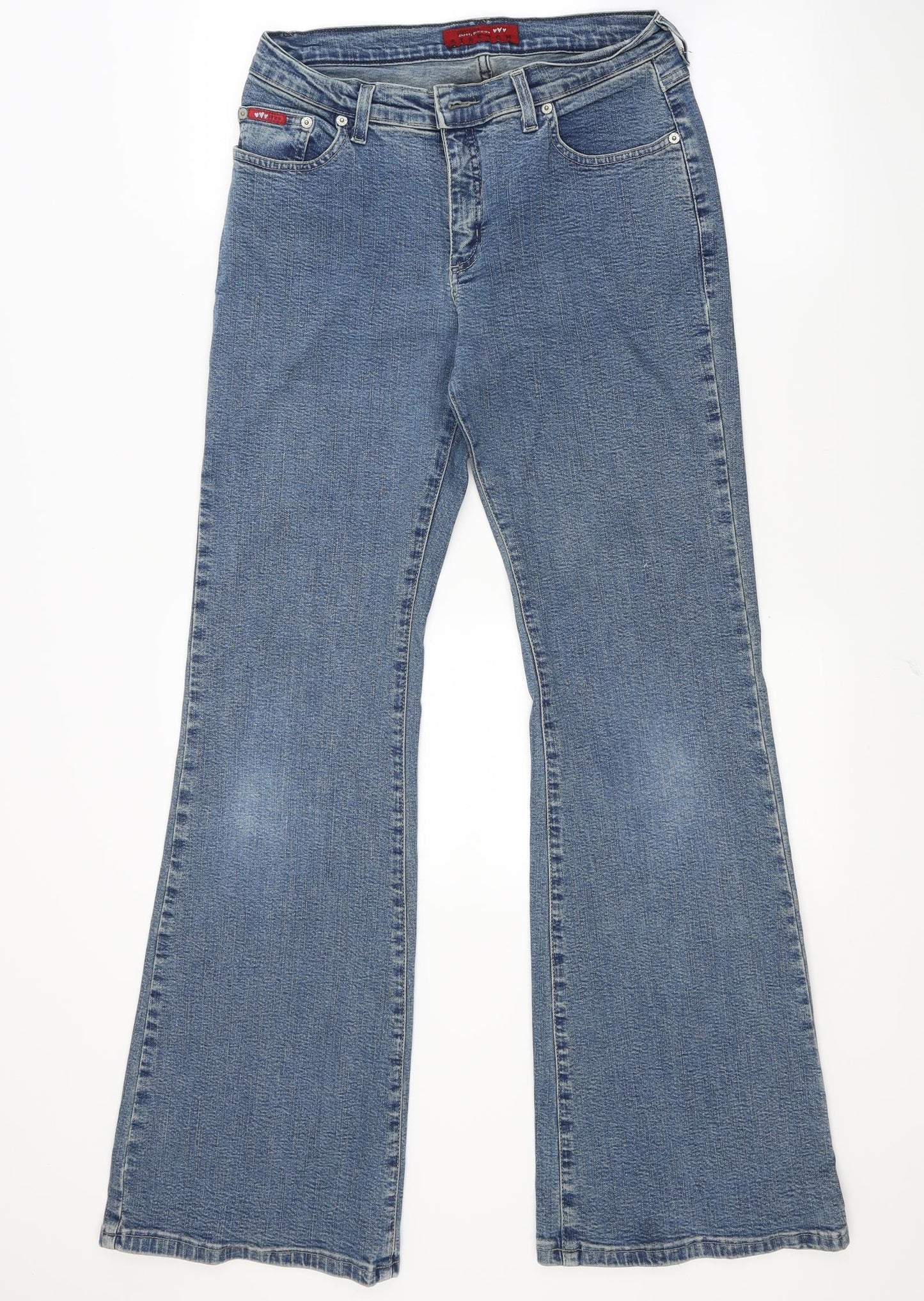 Per Una Womens Blue  Denim Bootcut Jeans Size 12 L30.5 in