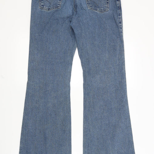 Per Una Womens Blue  Denim Bootcut Jeans Size 12 L30.5 in