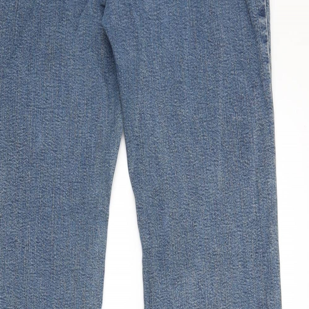 Per Una Womens Blue  Denim Bootcut Jeans Size 12 L30.5 in