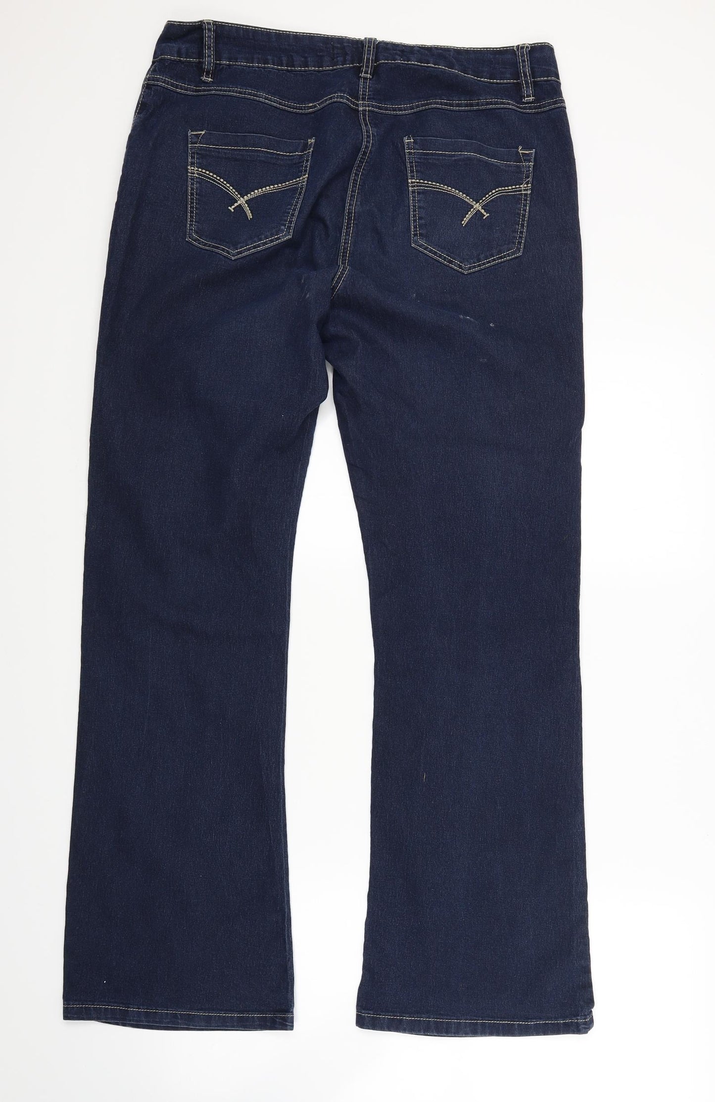 TU Womens Blue  Denim Bootcut Jeans Size 14 L28 in