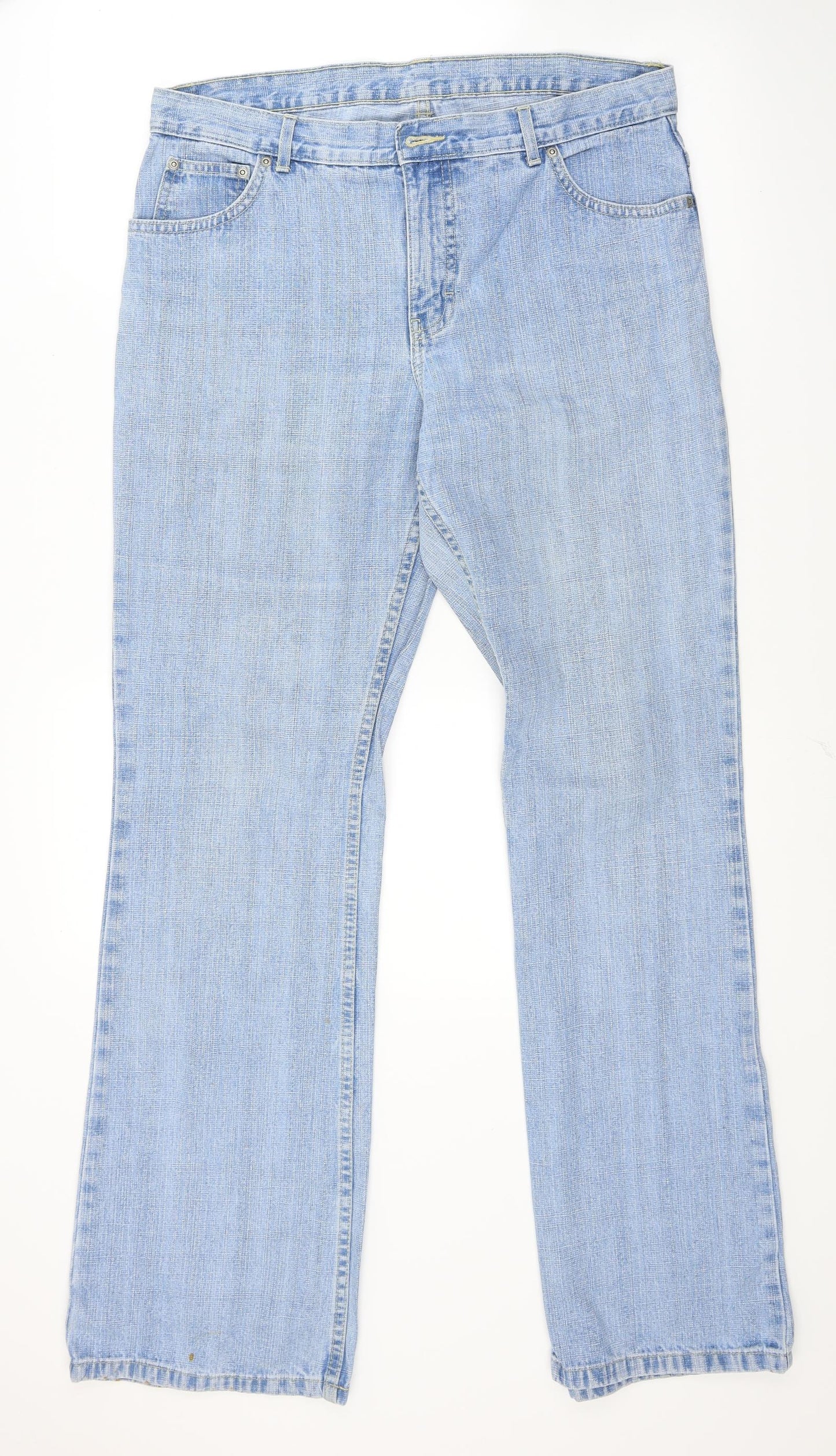 Marks and Spencer Womens Blue  Denim Bootcut Jeans Size 14 L31 in
