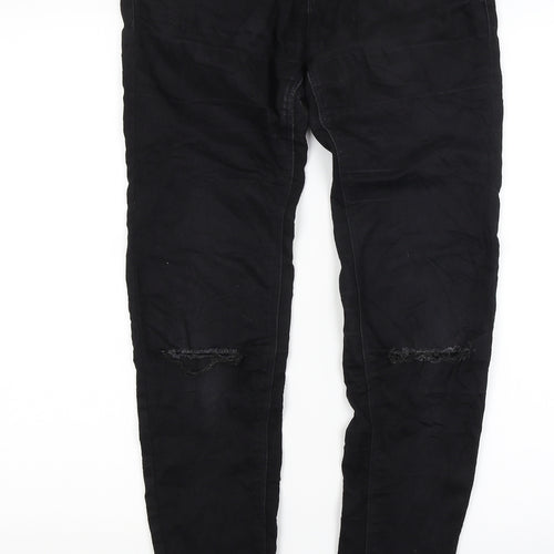 Fb Womens Black  Denim Skinny Jeans Size XS L28 in