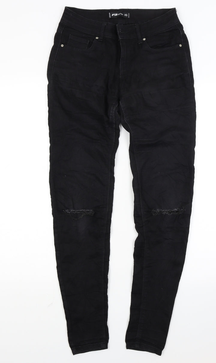 Fb Womens Black Denim Skinny Jeans Size XS L28 in