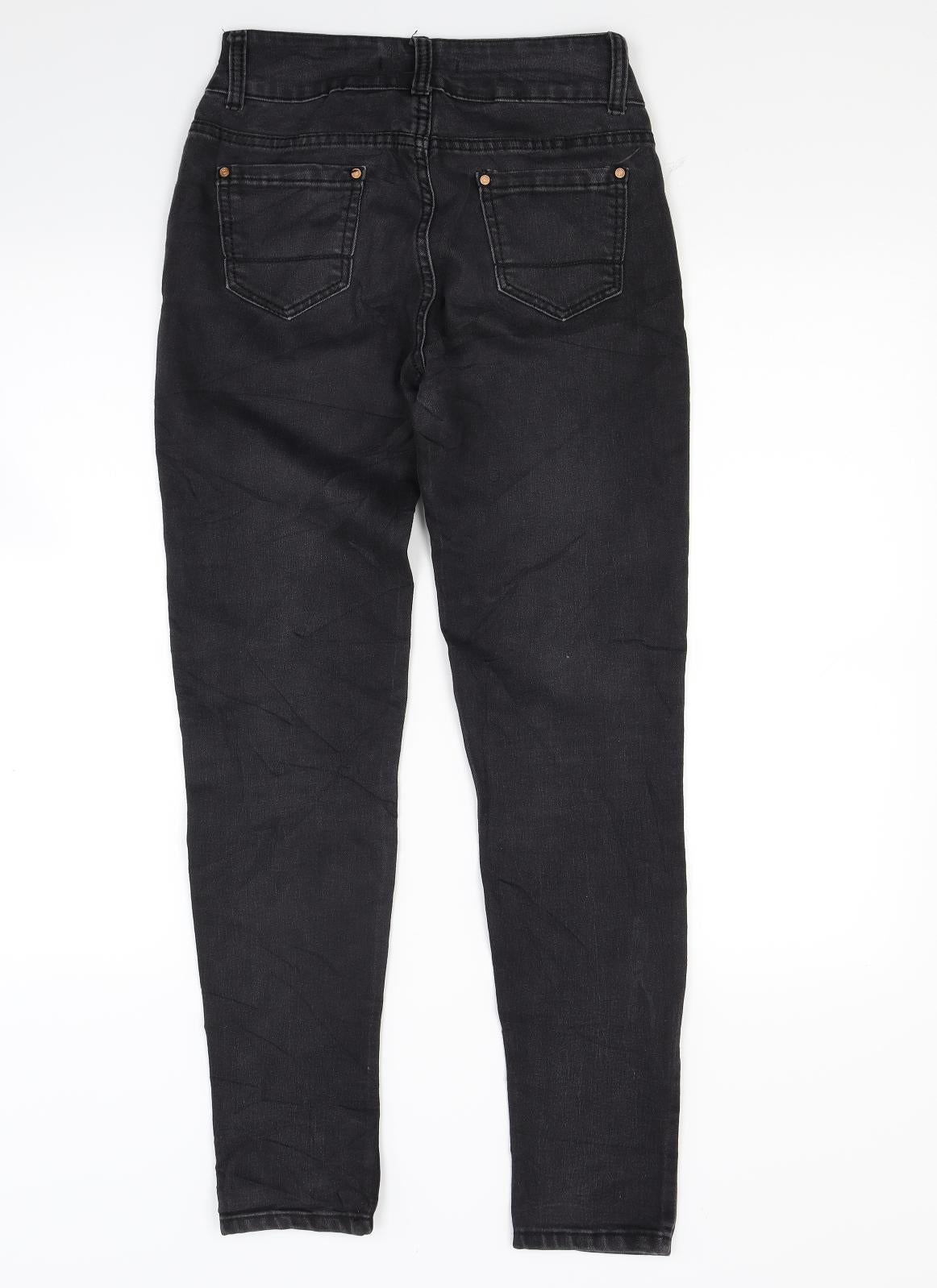 Miss girl Womens Black  Denim Skinny Jeans Size 8 L27 in