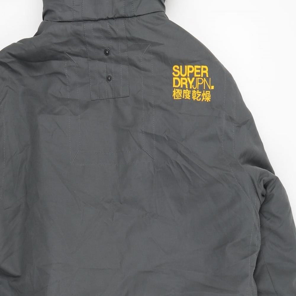 Superdry Mens Green  Canvas Parka Coat Size XL