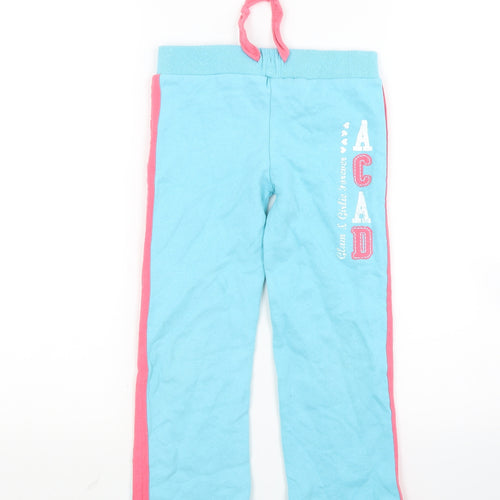 girl2girl Girls Blue Striped Jersey Jogger Trousers Size 5-6 Years
