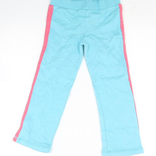 girl2girl Girls Blue Striped Jersey Jogger Trousers Size 5-6 Years