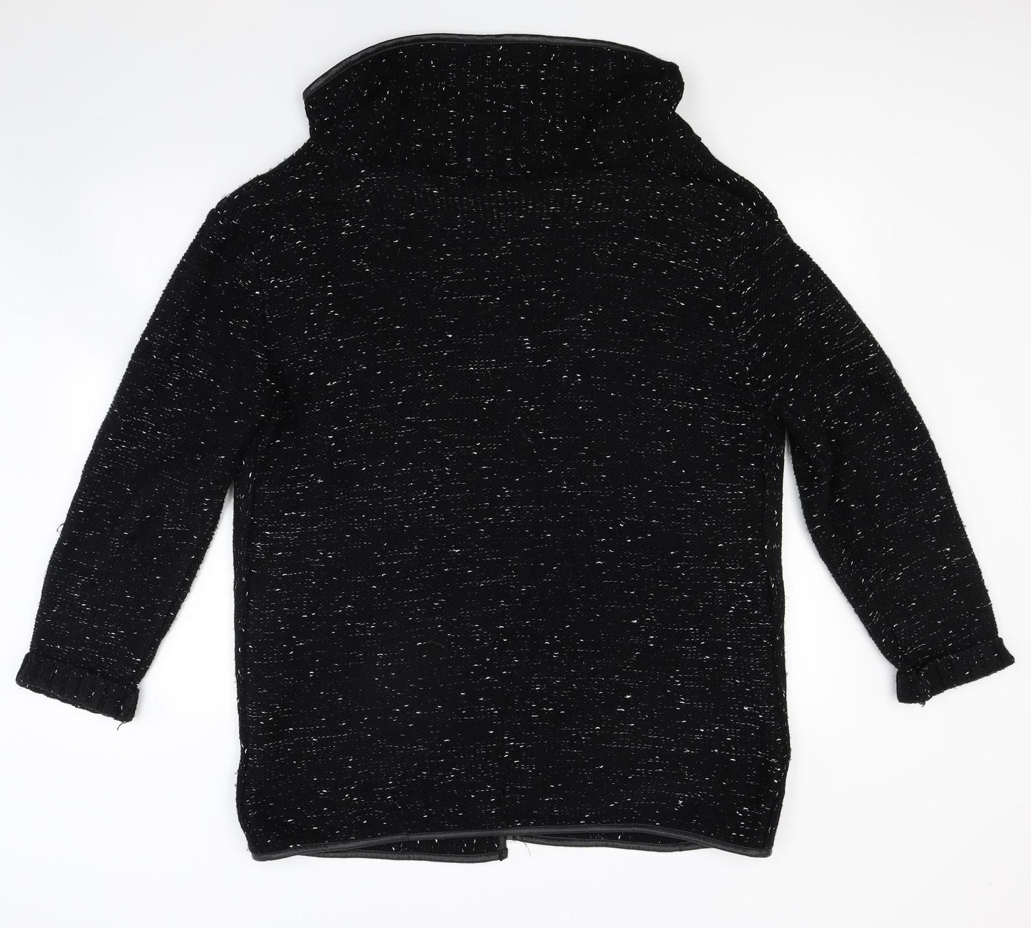 Stella Morgan Womens Black  Knit Wrap Jumper Size 14