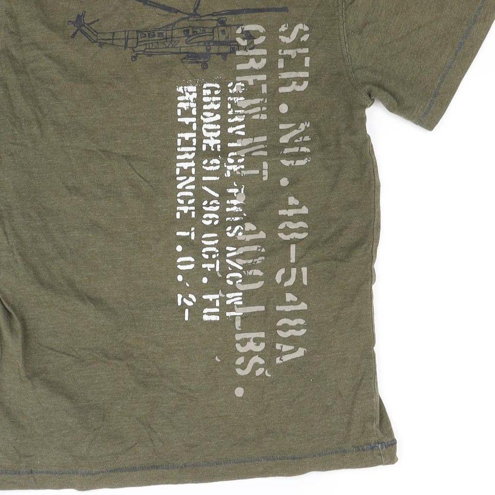 NEXT Boys Green  Jersey Basic T-Shirt Size 8 Years  - Army Style