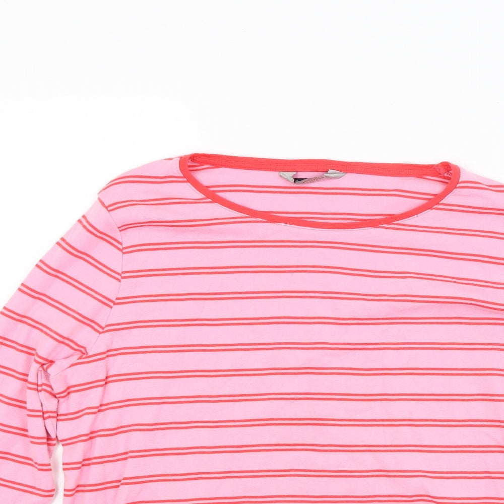 Marks and Spencer Womens Pink Striped Jacquard Pullover Sweatshirt Size 20