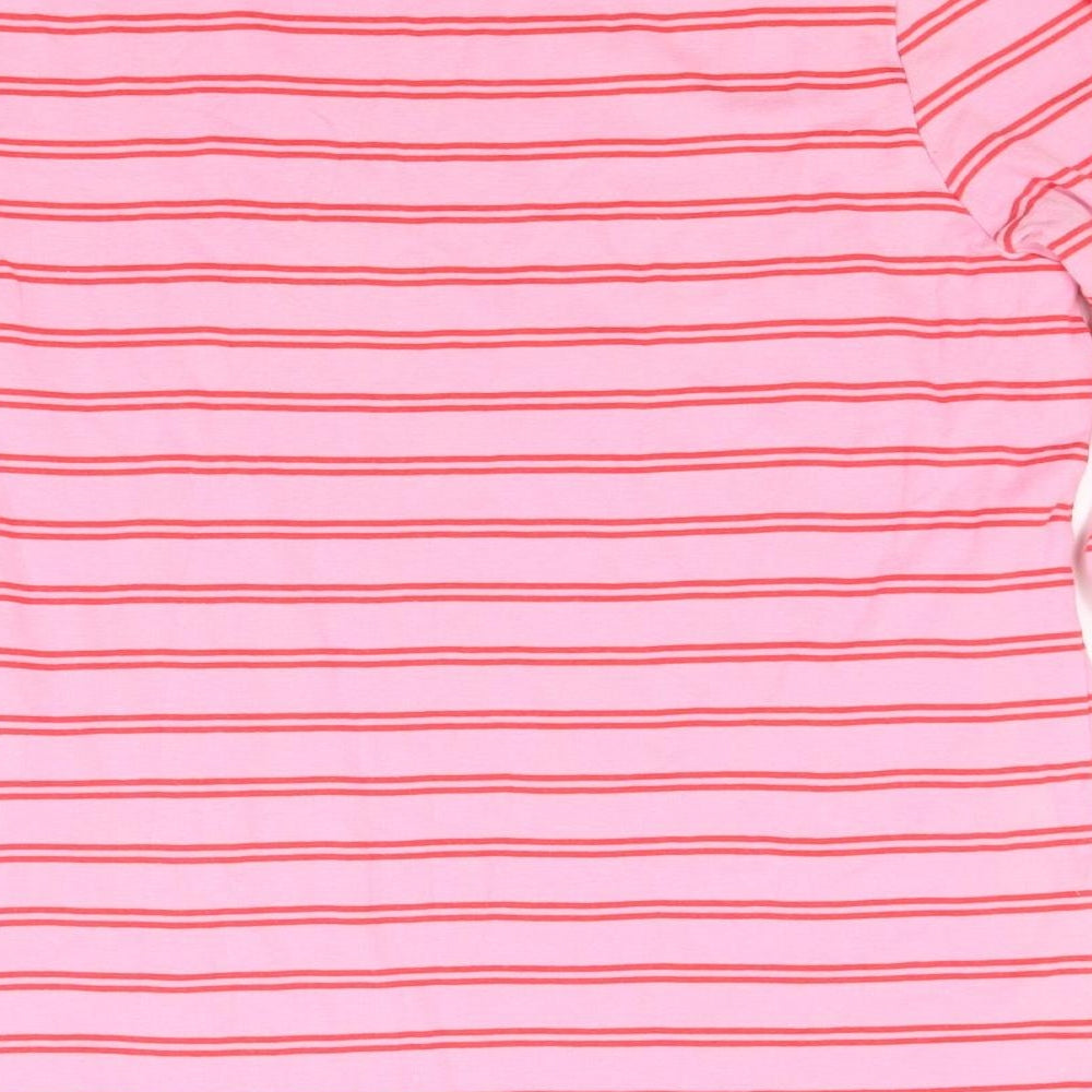 Marks and Spencer Womens Pink Striped Jacquard Pullover Sweatshirt Size 20