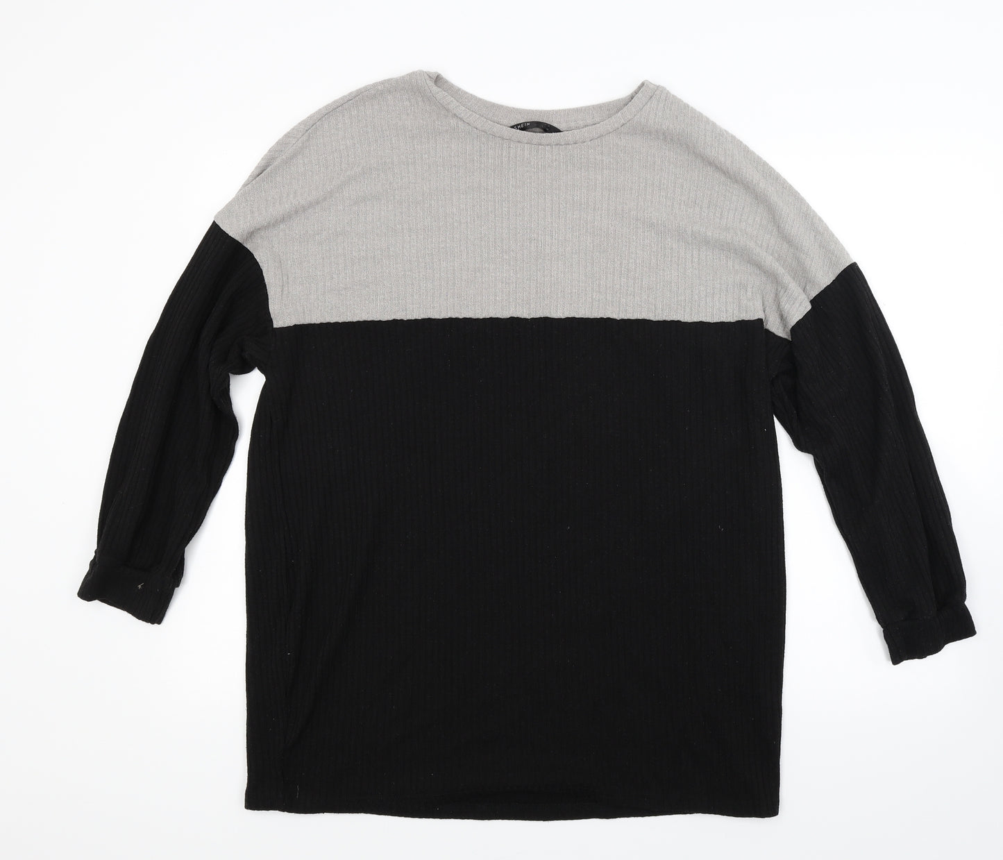 Shien Womens Black  Knit Pullover Jumper Size L