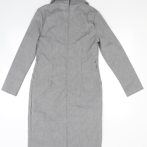Preworn Womens Grey Houndstooth  A-Line  Size XL