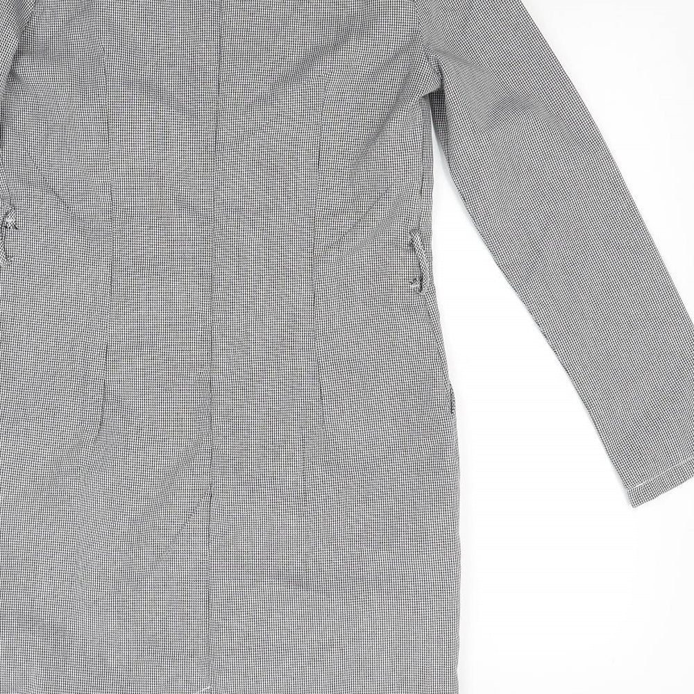 Preworn Womens Grey Houndstooth  A-Line  Size XL