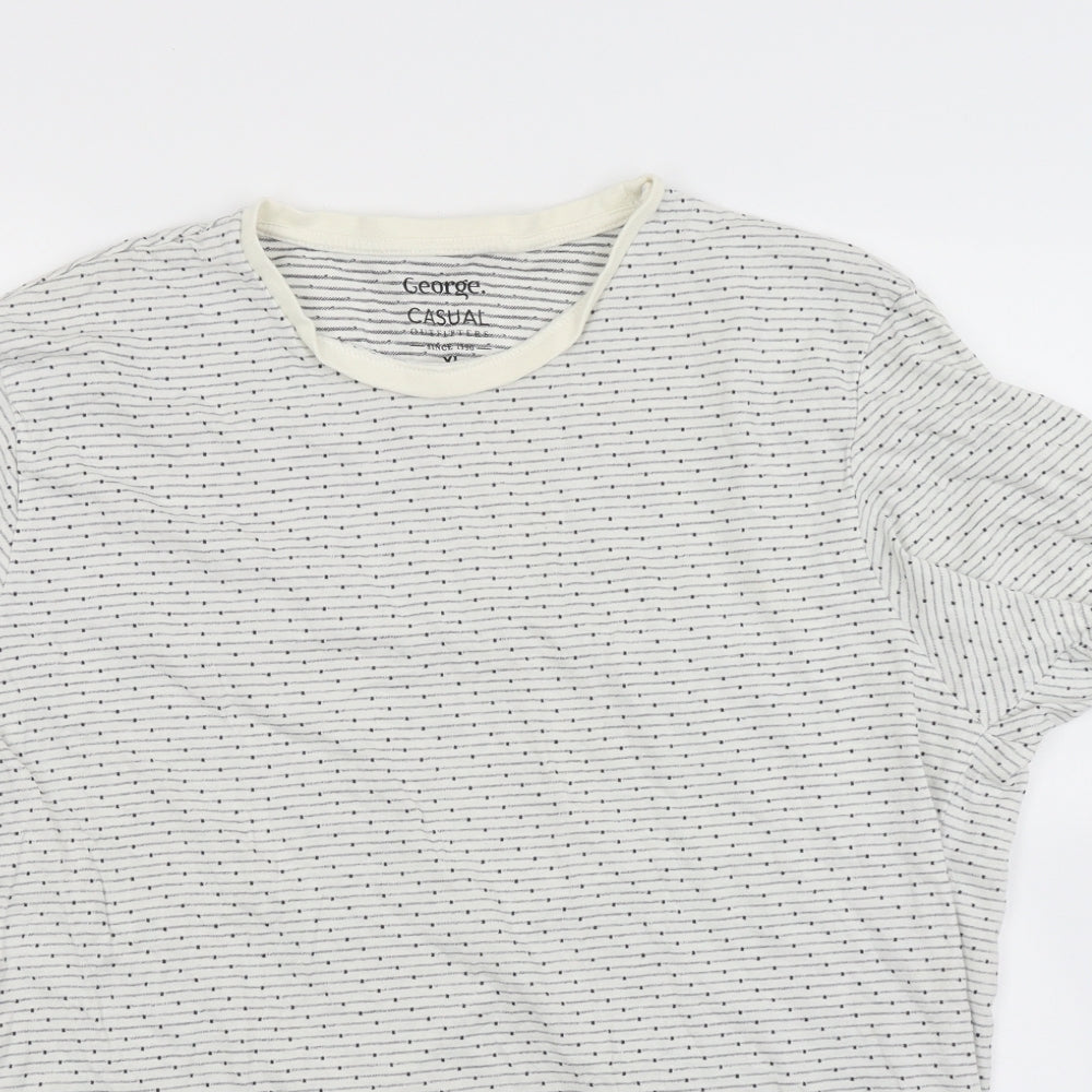 George Mens White  Jersey  T-Shirt Size XL