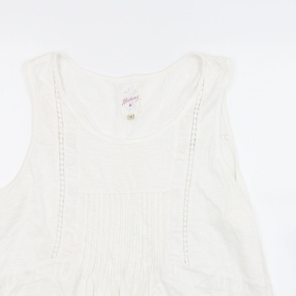 Mantaray Womens White  Jersey Basic Tank Size 18