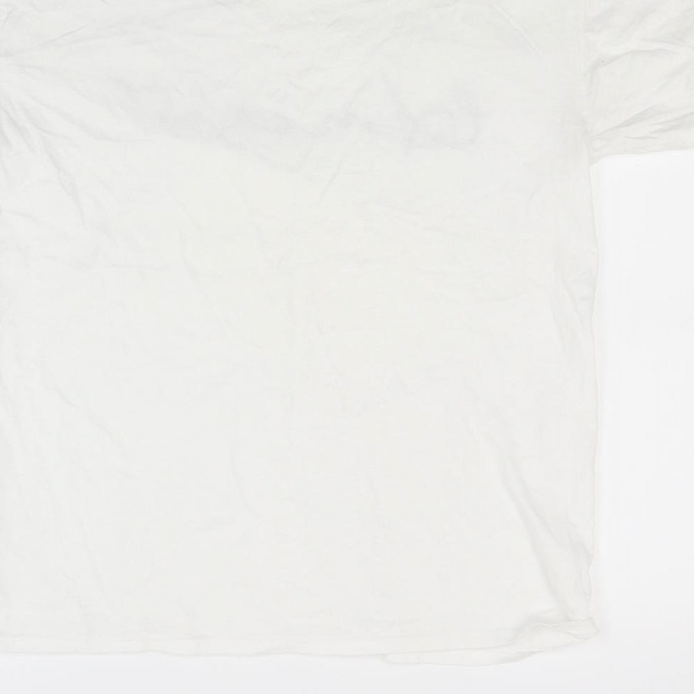 PRETTYLITTLETHING Womens White  Jersey Basic T-Shirt Size M