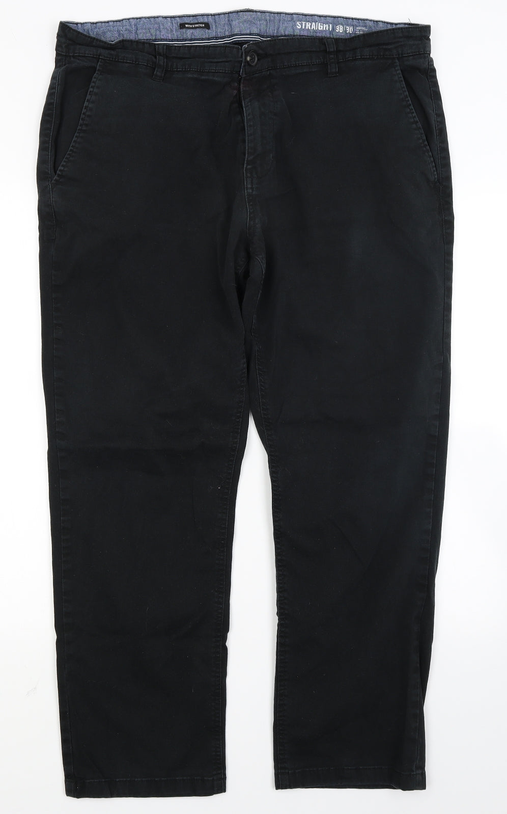 F&F Mens Black   Chino Trousers Size 38 L30 in