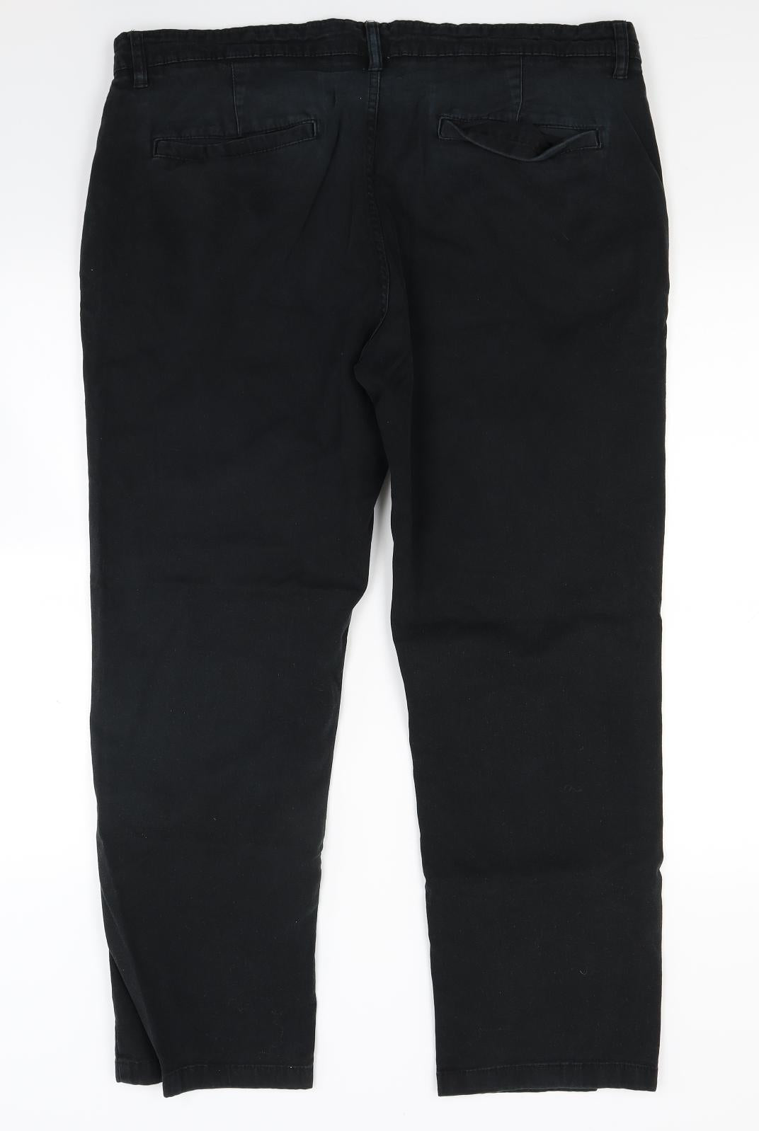 F&F Mens Black   Chino Trousers Size 38 L30 in