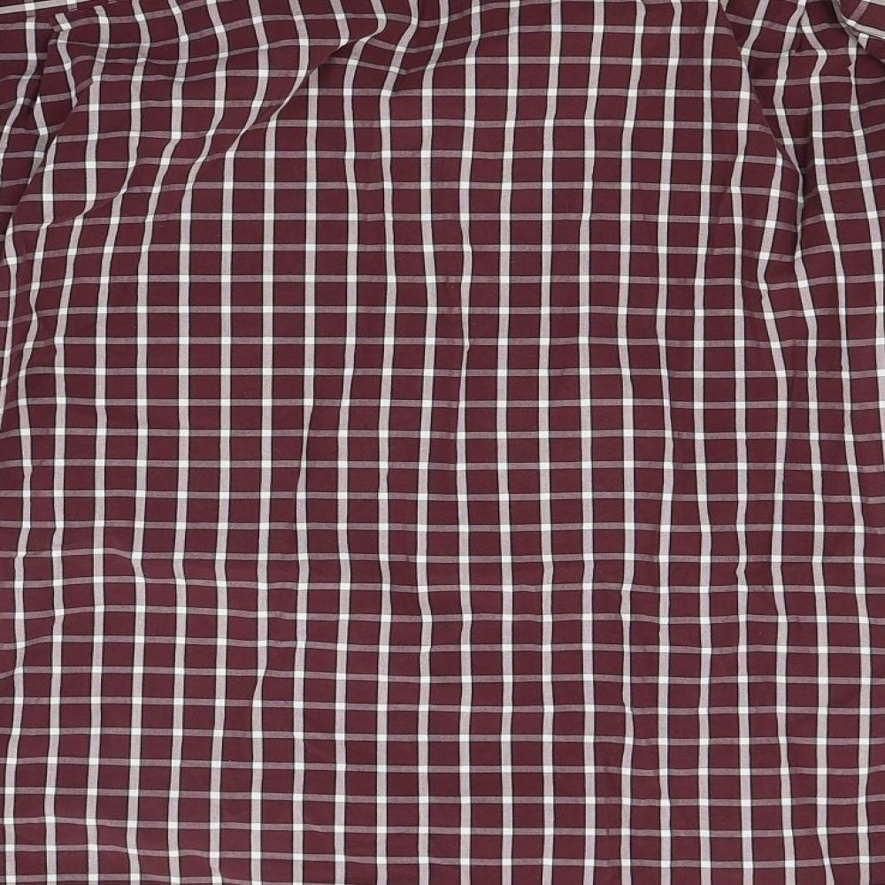 Marks and Spencer Mens Red Check   Button-Up Size XL