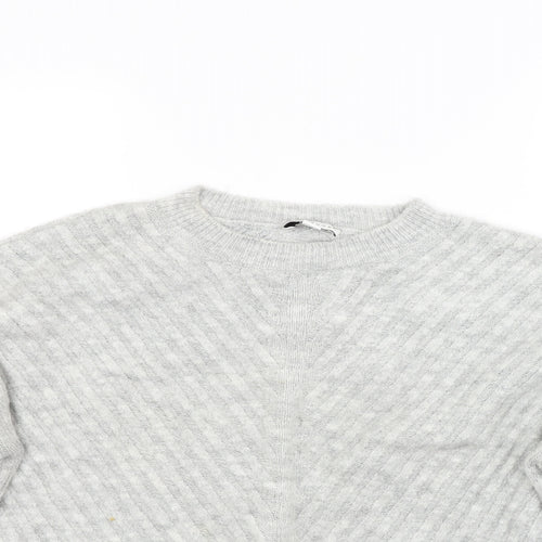 Topshop Womens Grey  Knit Pullover Jumper Size S
