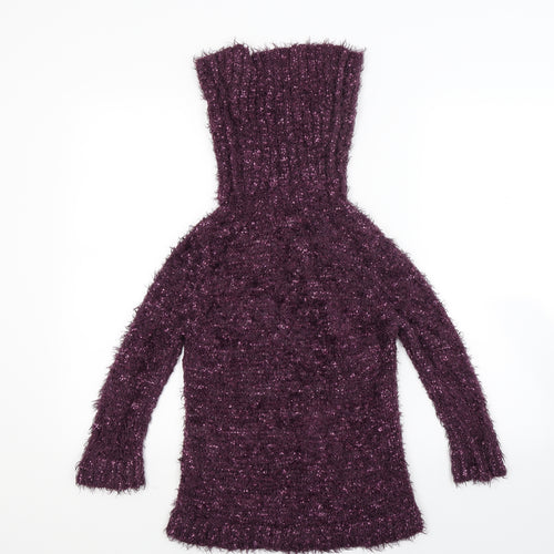 Fabrizio Womens Purple  Knit Pullover Jumper Size M