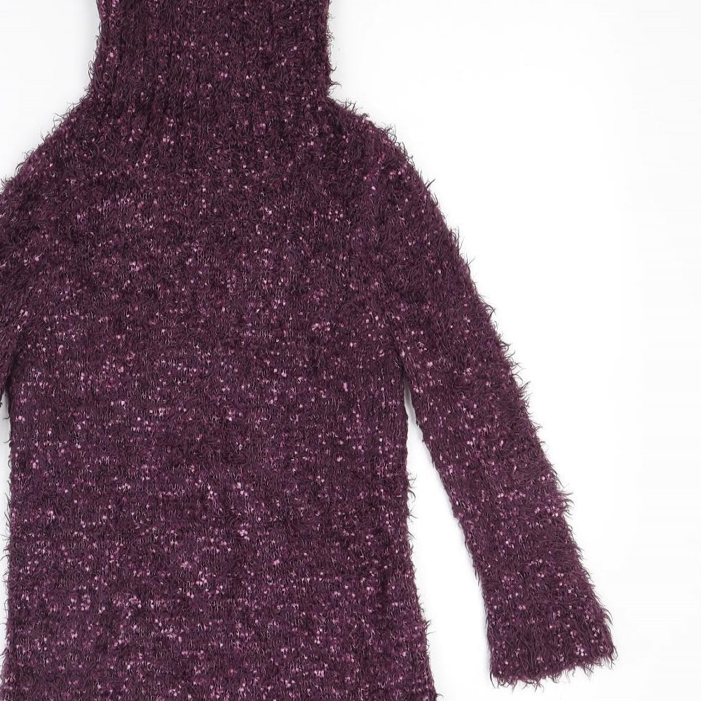 Fabrizio Womens Purple  Knit Pullover Jumper Size M