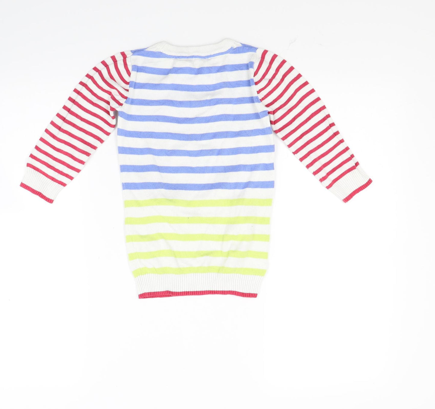 Sweater Shop Girls Multicoloured Striped Knit Pullover Jumper Size 3-4 Years