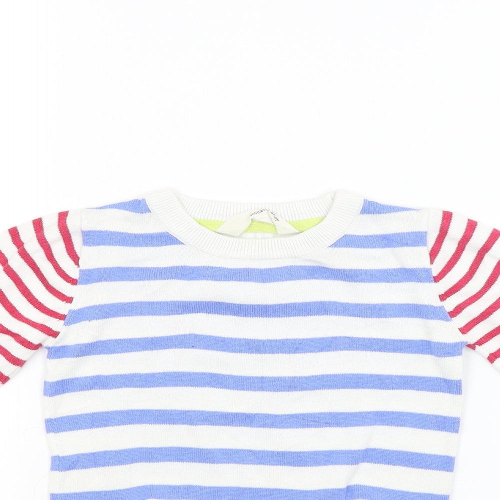 Sweater Shop Girls Multicoloured Striped Knit Pullover Jumper Size 3-4 Years