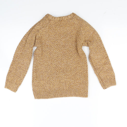 NEXT Boys Brown  Knit Henley Jumper Size 6 Years