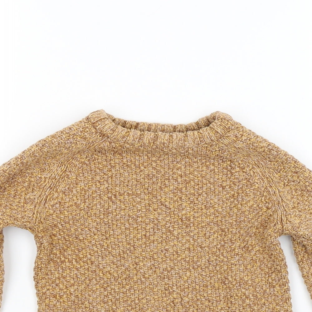 NEXT Boys Brown  Knit Henley Jumper Size 6 Years