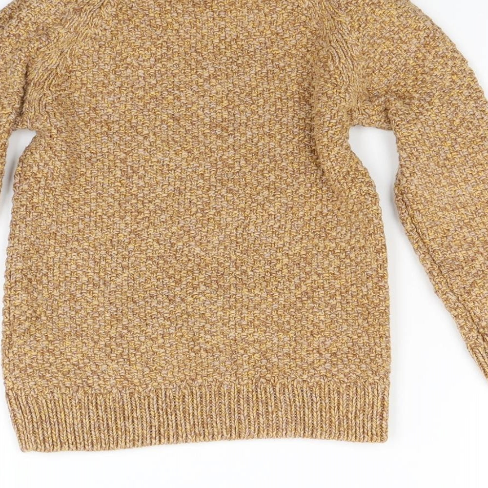 NEXT Boys Brown  Knit Henley Jumper Size 6 Years