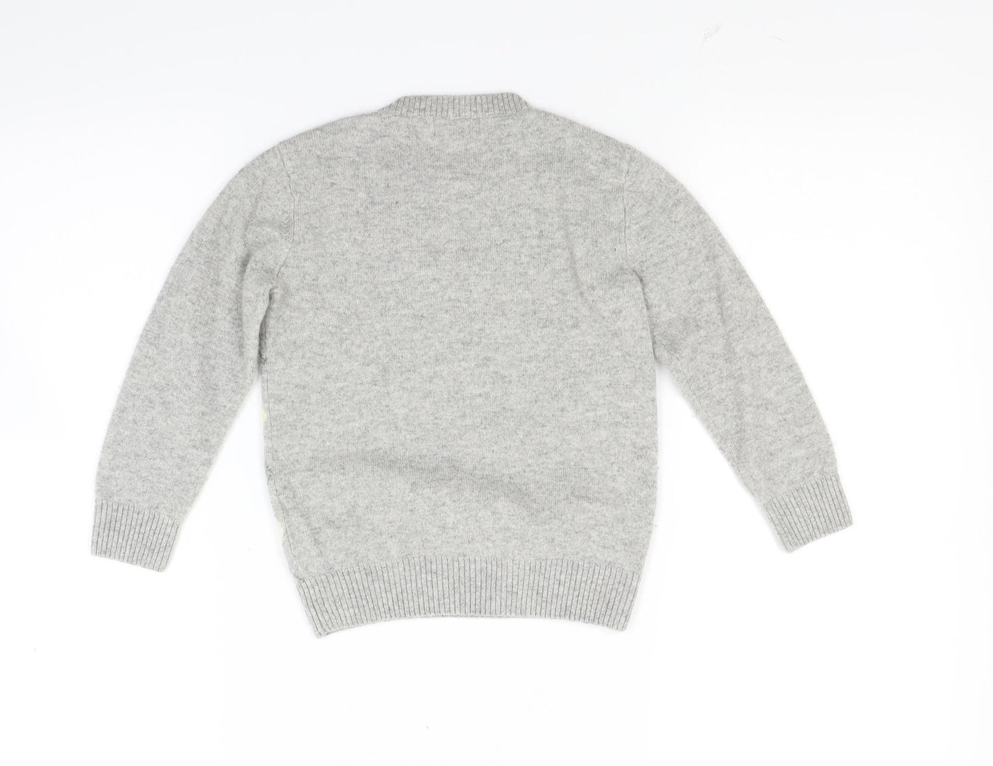 Nicholas & Bears Boys Grey Argyle/Diamond Knit Pullover Jumper Size 4 Years