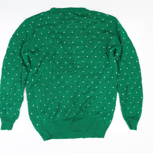 Oysis Mens Green  Knit Pullover Jumper Size M  - Christmas jumper