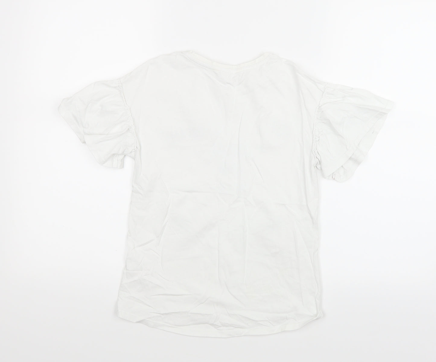 George Girls White   Basic T-Shirt Size 8-9 Years