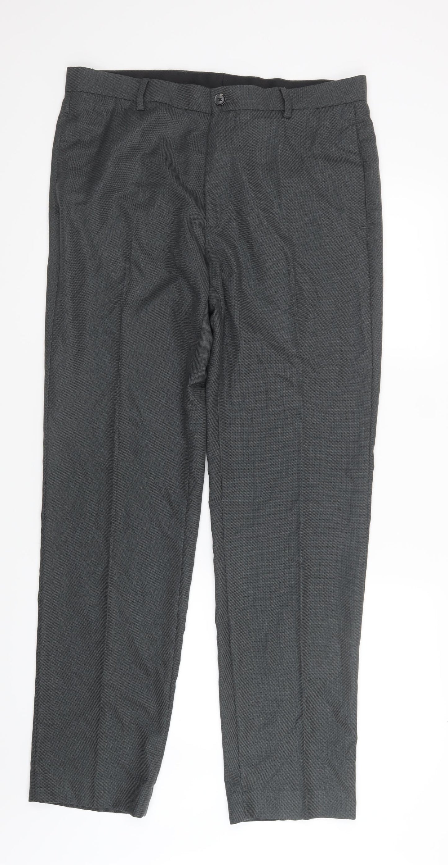 Marks and Spencer Mens Grey   Trousers  Size 34 in L32 in