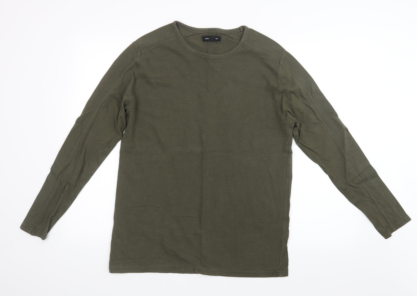 Cedar Wood State Mens Green    T-Shirt Size M